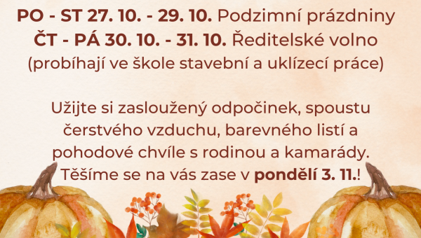 Podzimní prázdniny