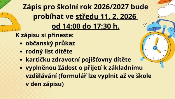 Zápis do 1. třídy