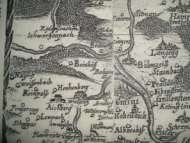 Výřez z mapy Dolních Rakous (Archiducatus Austriae inferioris geographica et noviter emendata accuratissima descriptio) Georga Mathiase Vischera (NÖLB AV 222/1697). Na mapě z roku 1697 je Rapšach chybně zakreslen dokonce dvakrát; jednou jako Rottenschachen, podruhé jako Rotscho.
